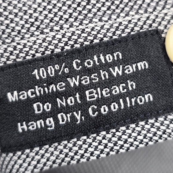 David‎ Donahue Shirt Mens 18 (34/35) Gray Trim Button Up Long Sleeve Office - Picture 9 of 14